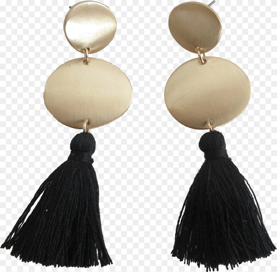 Time And Tru Black Gold Circle Earrings With Thread Earrings, Accessories, Earring, Jewelry, Lamp Free Png