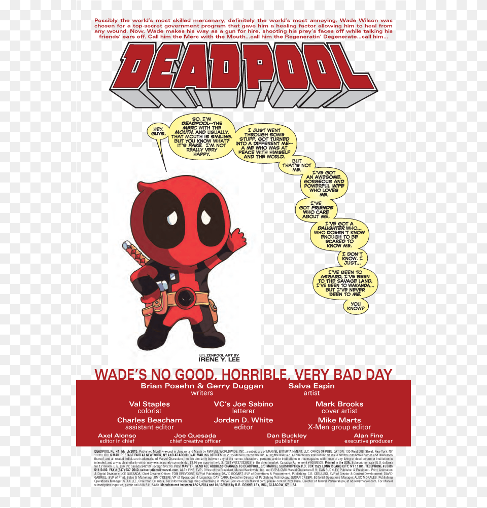 Time For A Good Old Fashioned Simple Merc Job Lil Deadpool, Advertisement, Book, Comics, Poster Png Image