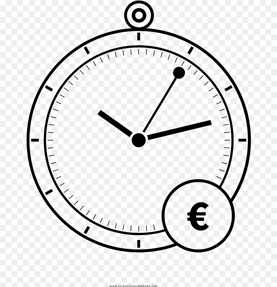 Time Is Money Coloring, Gray Free Png
