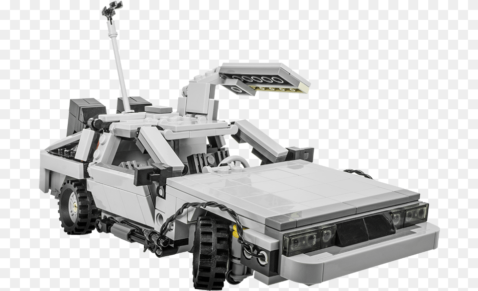 Time Machine 875 Lego Delorean Time Machine, Bulldozer, Wheel, Tow Truck, Transportation Free Transparent Png