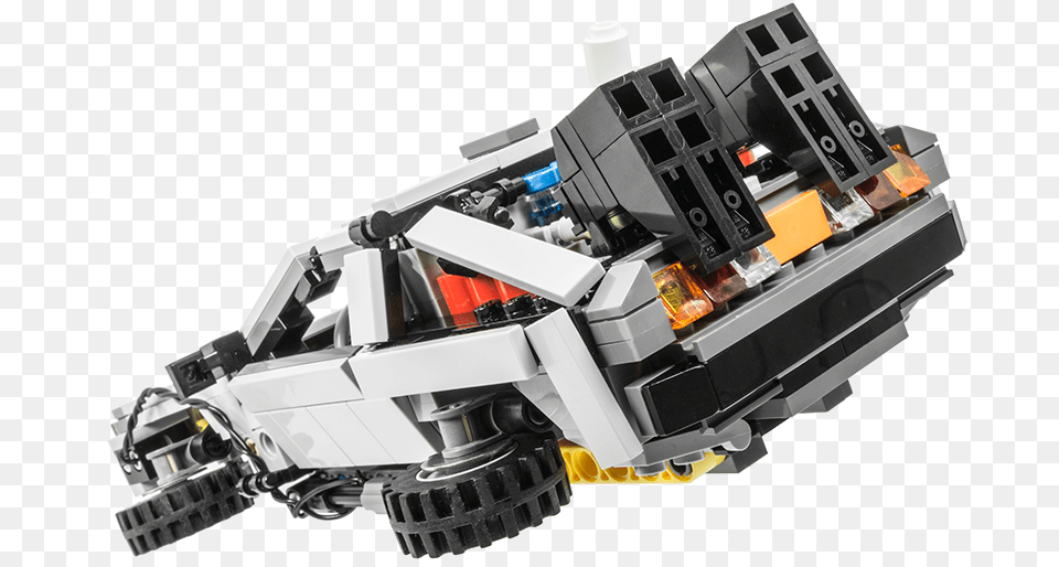 Time Machine 875b Lego Delorean, Engine, Motor, Bulldozer Free Png Download