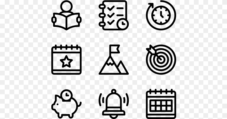 Time Management Design Vector Icon, Gray Free Png Download