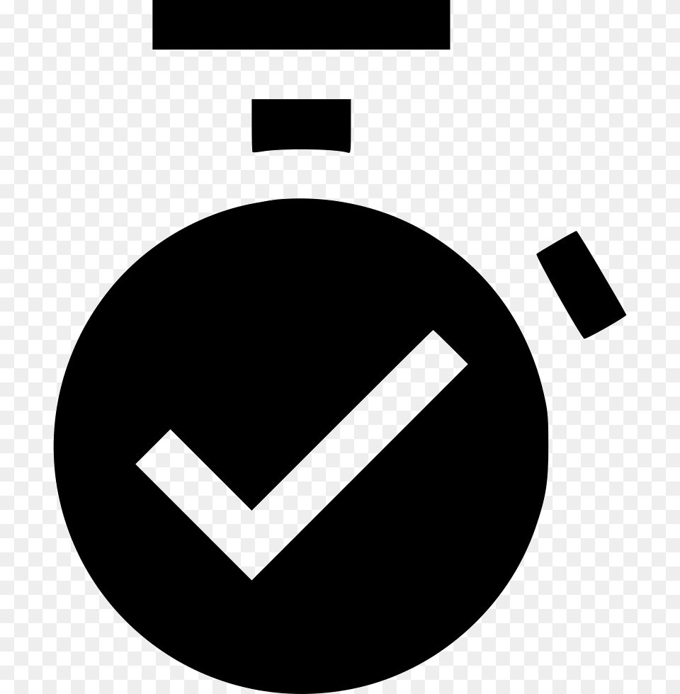 Time Management Strees Stopwatch Watch Tick Circle Check Mark, Sign, Symbol, Stencil Free Png