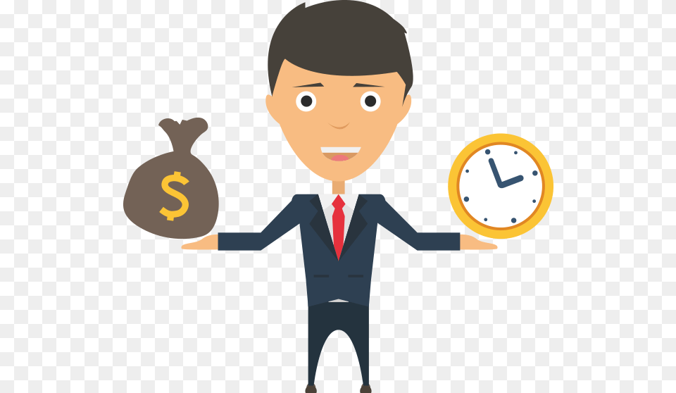 Time Money Image Picture Cartoon No Background Clipart Money And Time Cartoon, Baby, Person, Face, Head Free Png Download