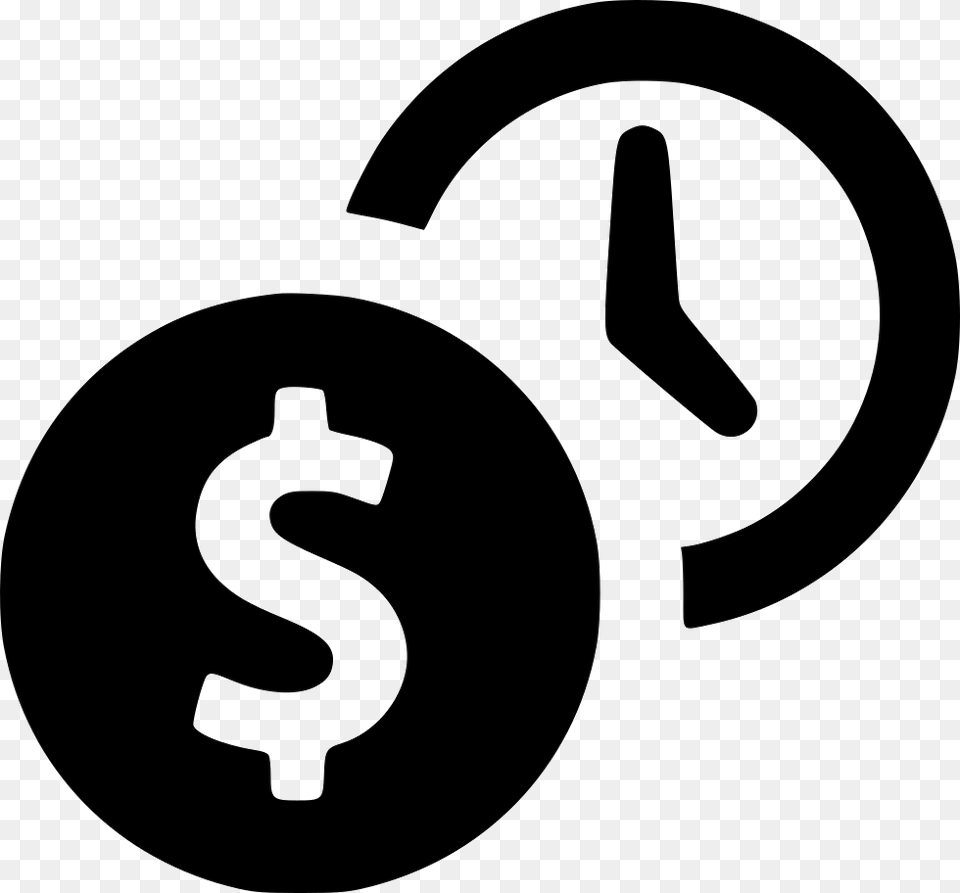 Time Payment Savings Earnings Salary Svg Save Time And Money Icon, Stencil, Symbol, Number, Text Png Image