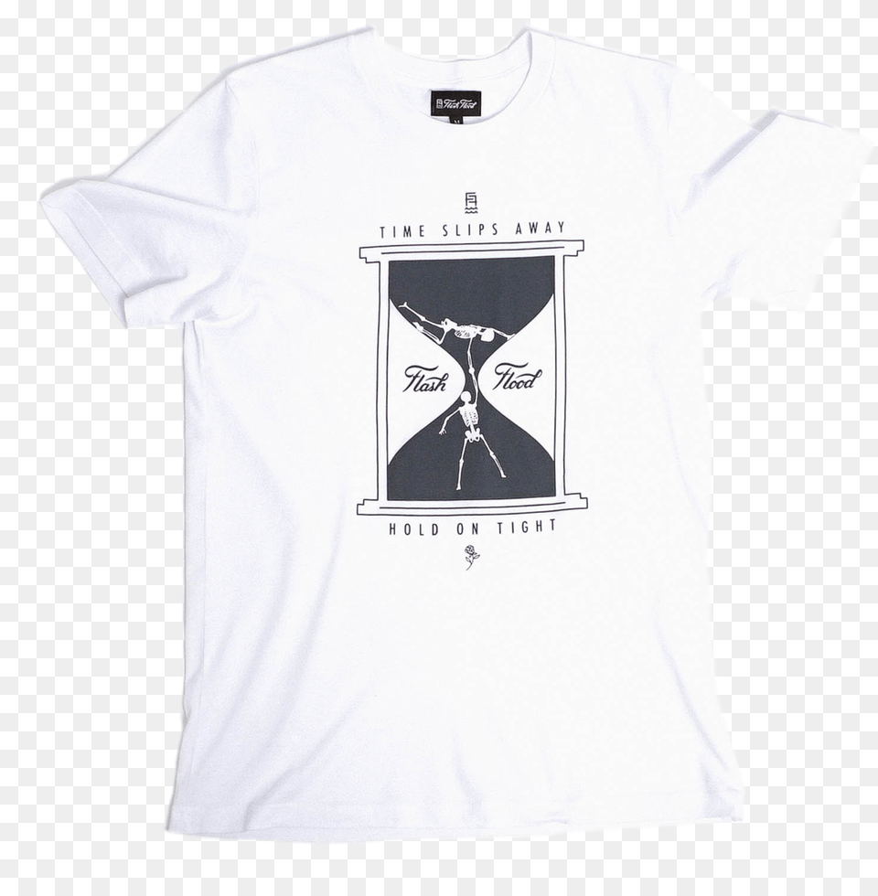 Time Slips Away Tee White Active Shirt, Clothing, T-shirt, Hourglass, Adult Free Transparent Png