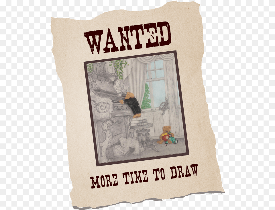 Time To Draw Poster Wanted Poster, Advertisement, Book, Publication, Person Png Image