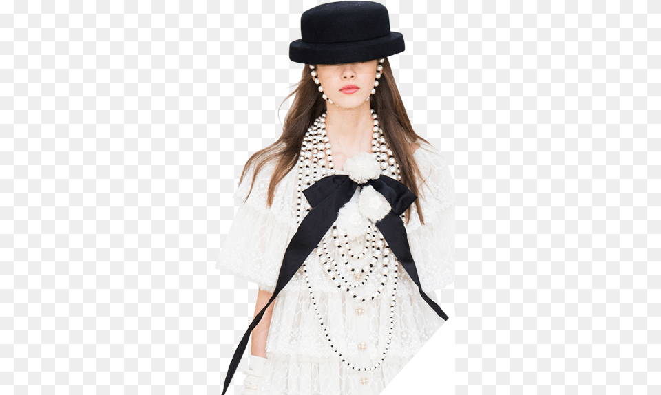Time To Make High Fashion That Women Actually Clothing Line Chanel Black And White, Accessories, Person, Hat, Female Free Png
