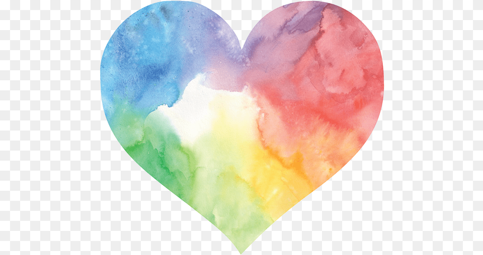 Time To Shine Program Watercolor Rainbow Heart Free Png Download