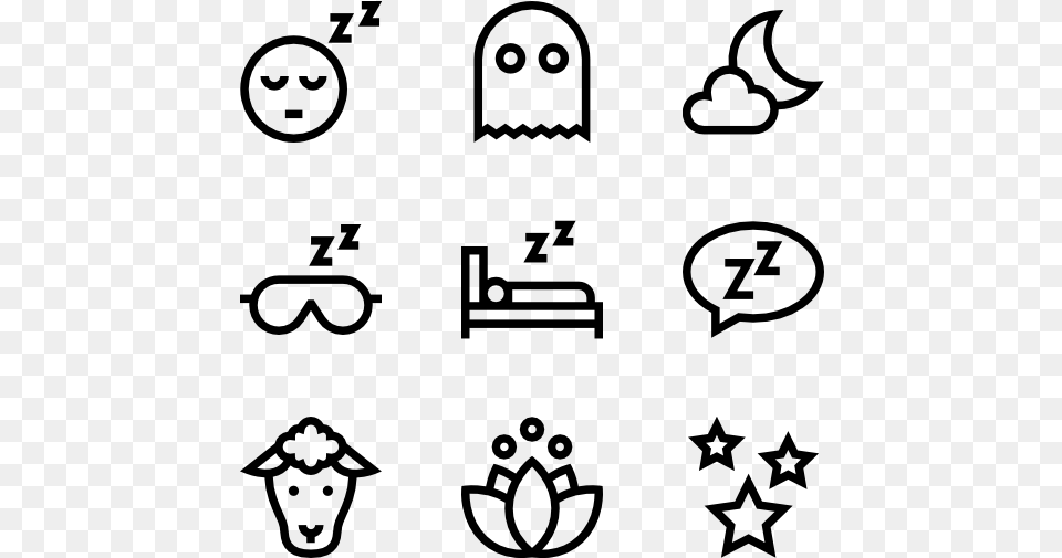 Time To Sleep Cute Black And White, Gray Free Png