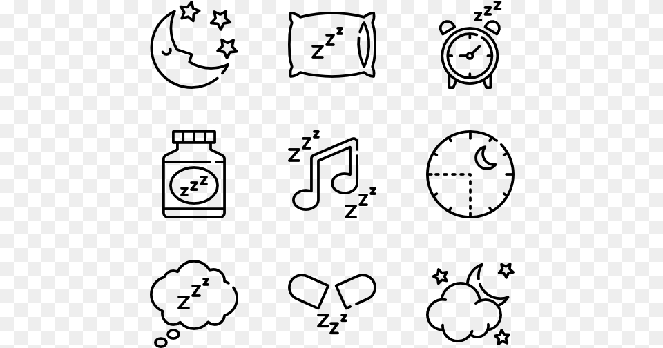 Time To Sleep Happy New Year Icon, Gray Free Transparent Png