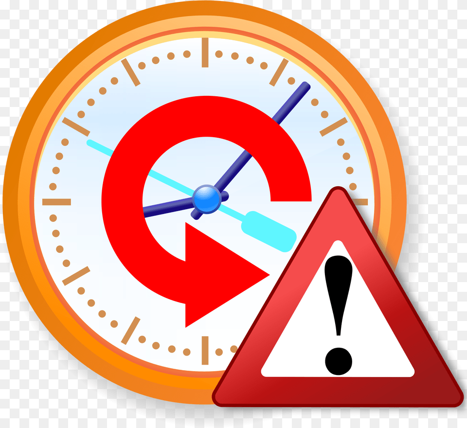 Time Travel Warning Icon Background Clock Vector, Analog Clock, Alarm Clock, Disk Free Transparent Png