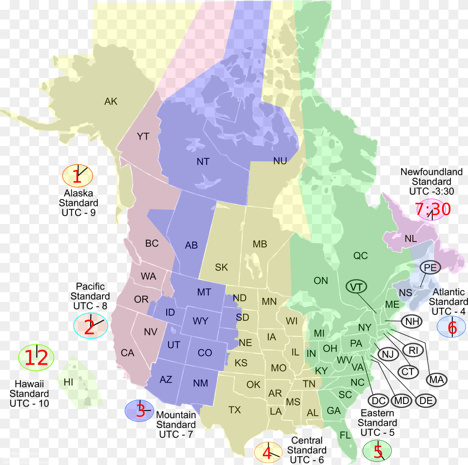 Time Zone Map Usa Canada, Chart, Plot, Atlas, Baby Free Png