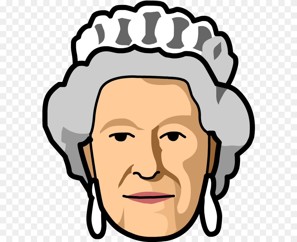 Time Zone X Queen Elizabeth Ii Cartoon Queen Elizabeth, Clothing, Hat, Face, Head Free Png