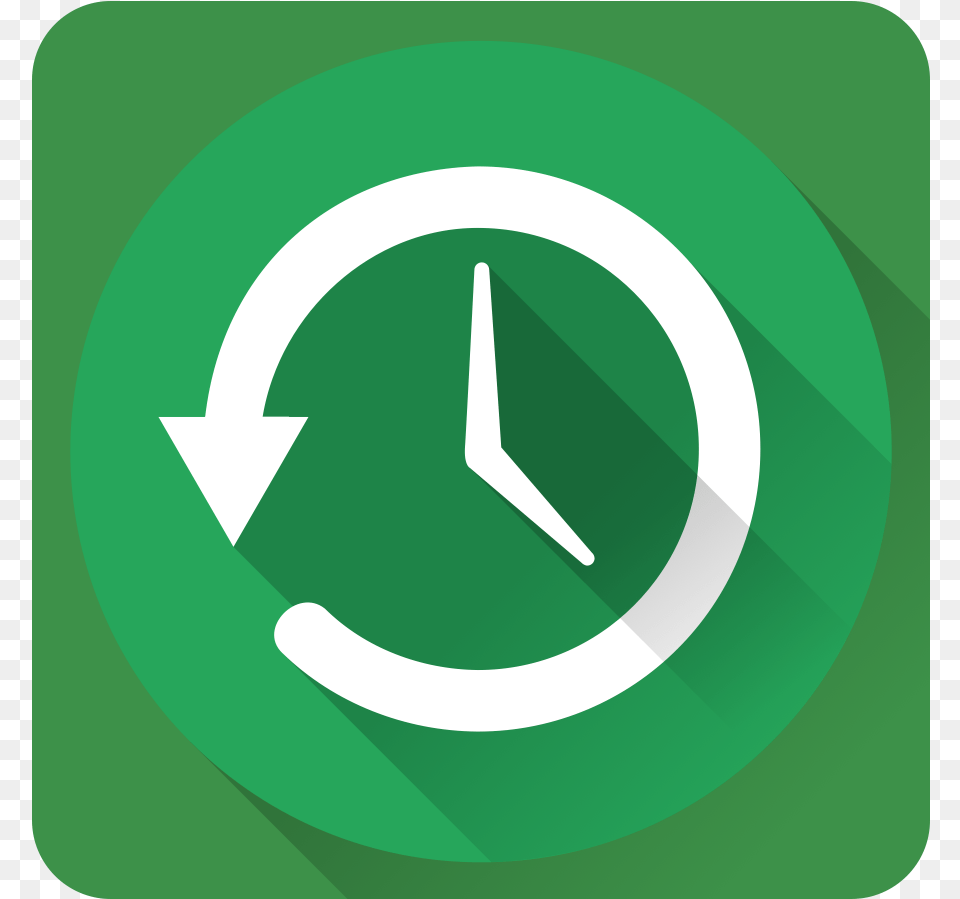 Timemachine Icon Remonter Le Temps, Symbol, Green, Recycling Symbol Free Png
