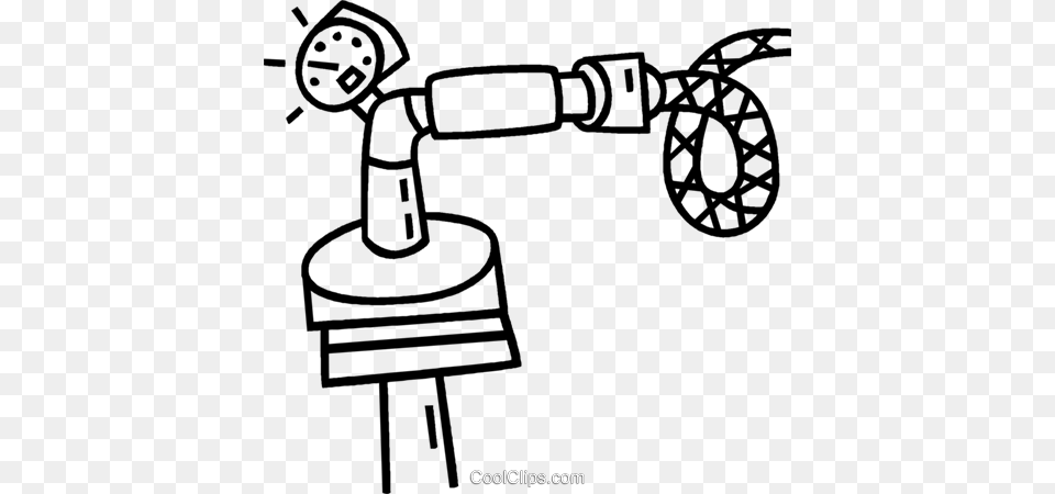 Timer On A Pipehose Royalty Free Vector Clip Art Illustration, Electronics, Phone, Wheel, Machine Png Image