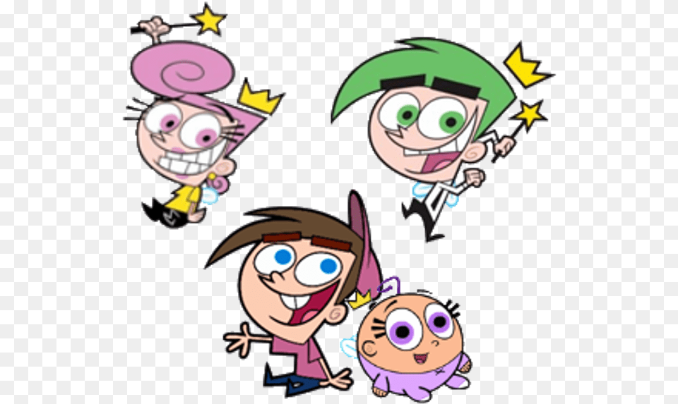 Timmy With Friends Timmy Cosmo And Wanda, Book, Comics, People, Person Free Transparent Png