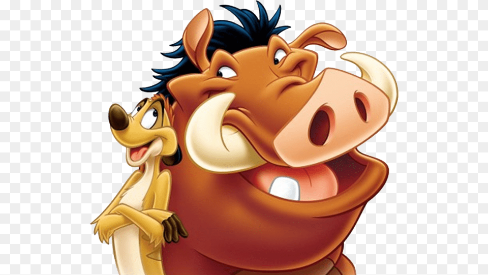 Timon And Pumbaa Looking Happy Timon And Pumbaa, Cartoon, Baby, Person Png