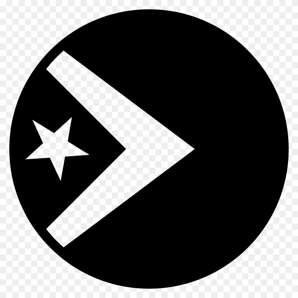 Timor Leste Flag Emoji Clipart, Star Symbol, Symbol, Disk Png Image