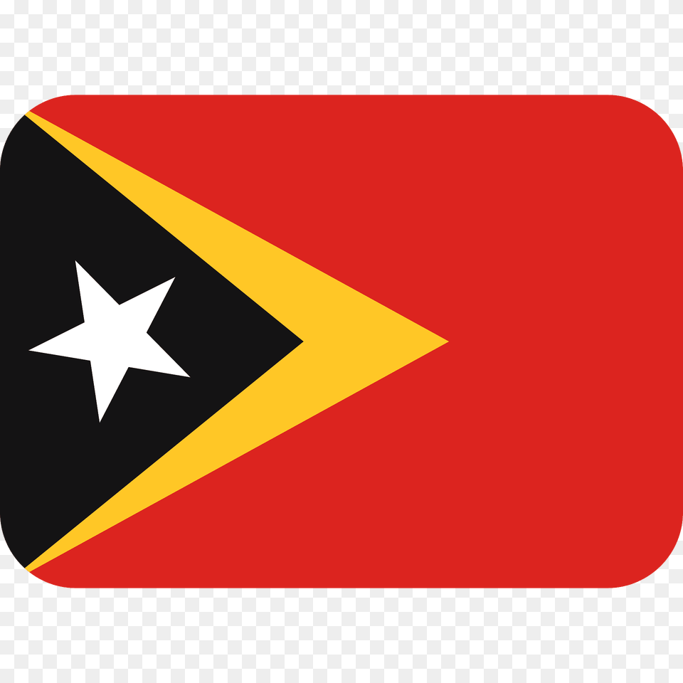 Timor Leste Flag Emoji Clipart, Symbol, Star Symbol Png