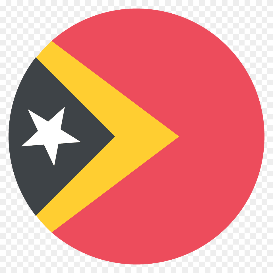 Timor Leste Flag Emoji Clipart, Star Symbol, Symbol, Logo, Disk Free Transparent Png
