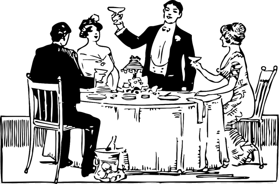 Timothy Mcsweeney On Twitter Dinner Party Clipart, Adult, Table, Person, Man Png Image