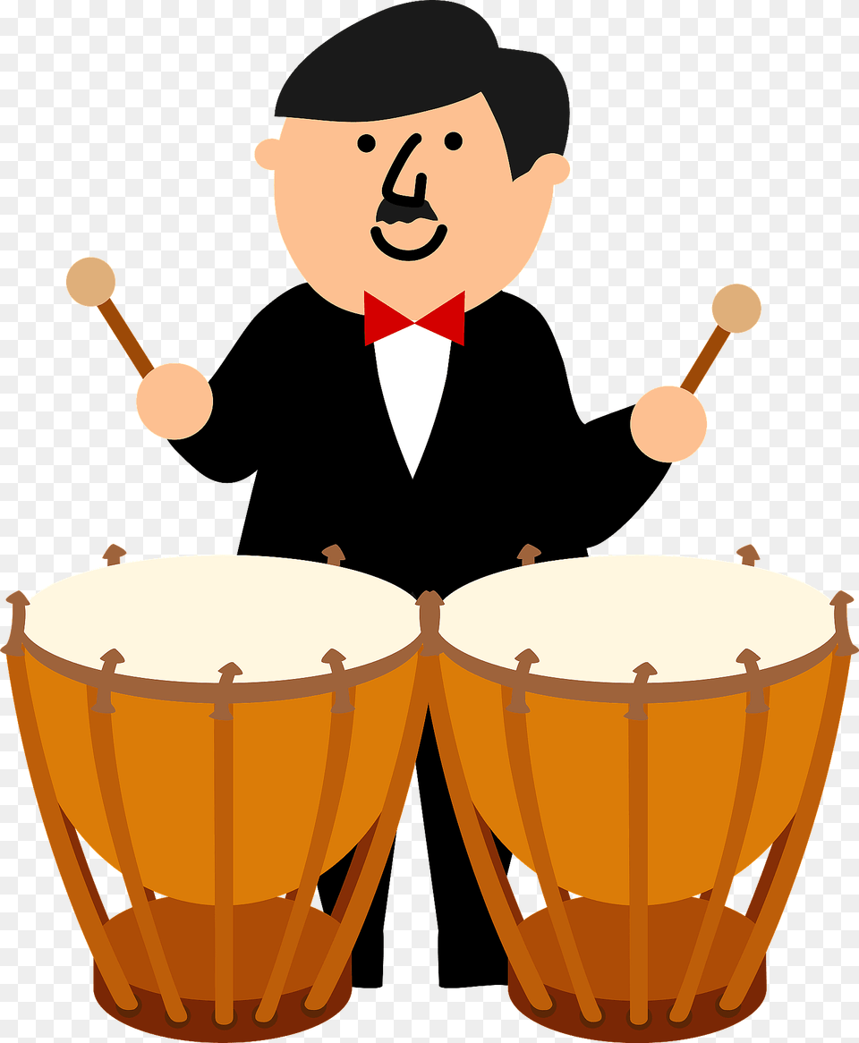 Timpani Player Clipart, Musical Instrument, Percussion, Drum, Baby Free Transparent Png