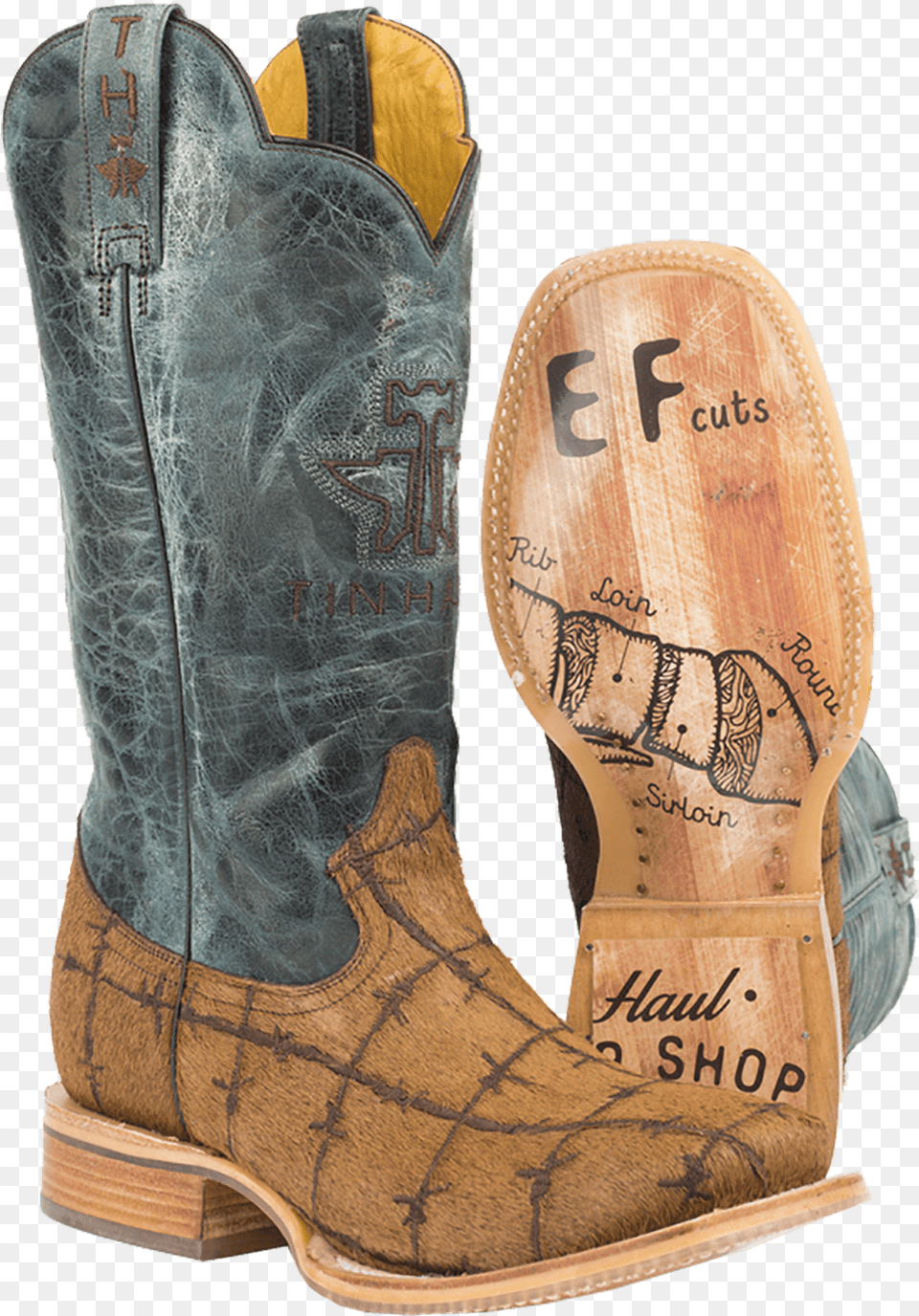 Tin Haul Men S Hair On Hairy Metal Cowboy Boot Wprime Mens Tin Haul Cowboy Boots, Clothing, Cowboy Boot, Footwear, Shoe Png Image