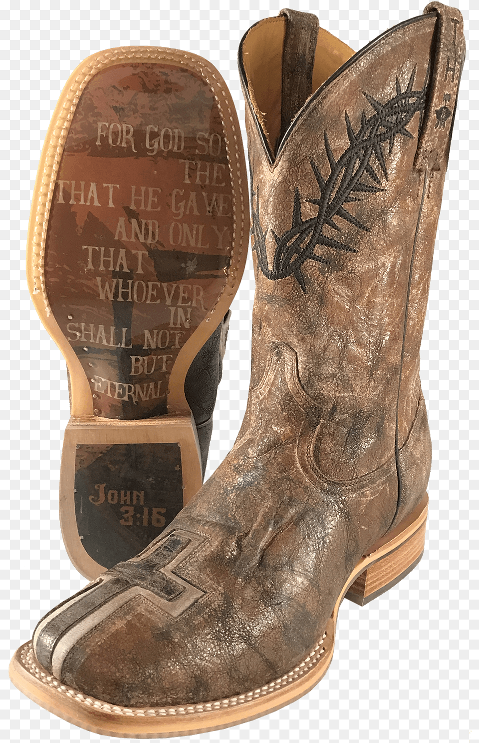 Tin Haul Men39s Marbled Leather Cross Cowboy Boot Wjohn Men39s Cowboy Boots With Crosses, Clothing, Footwear, Cowboy Boot, Shoe Free Png
