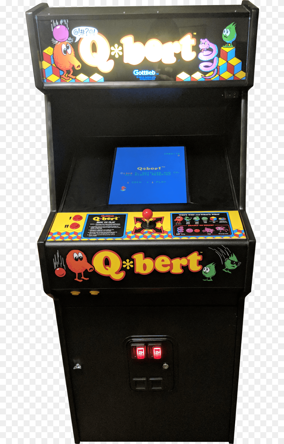 Tin Sign Q Bert Arcade Shop Game Room Marquee Consol, Arcade Game Machine, Electrical Device, Switch, Computer Hardware Free Transparent Png