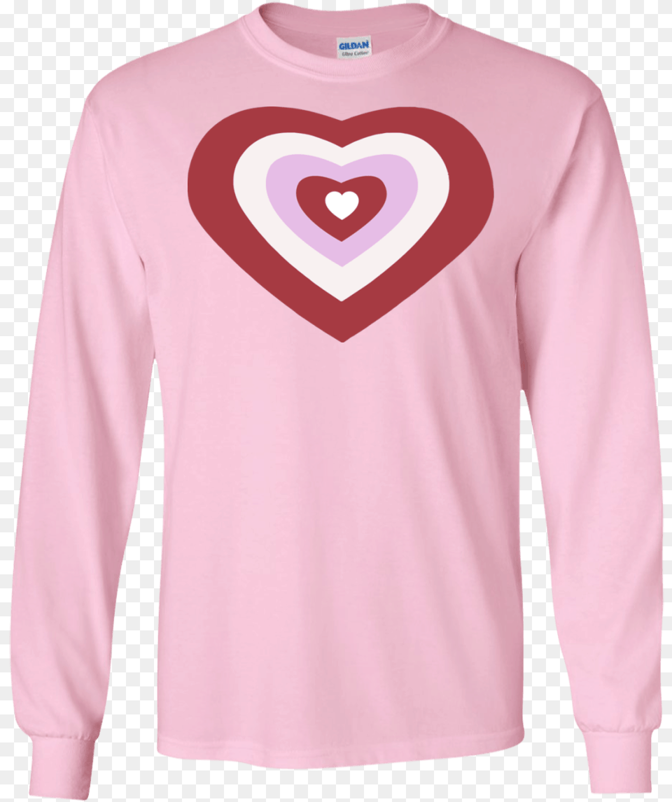 Tina Snow Powerpuff Girl Heart Light Pink Long Sleeve Shirt Long Sleeve, Clothing, Long Sleeve, T-shirt Free Png