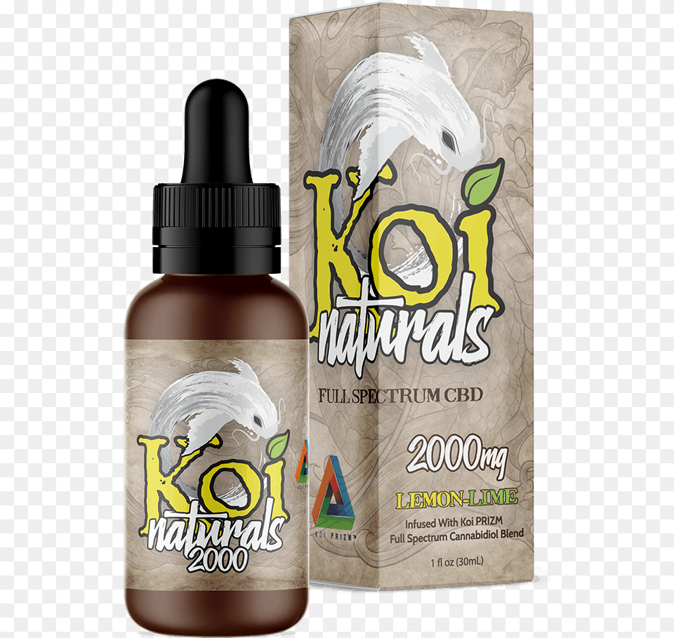 Tincture Of Koi Naturals Lemon Lime Flavored, Bottle, Cosmetics, Perfume, Person Png