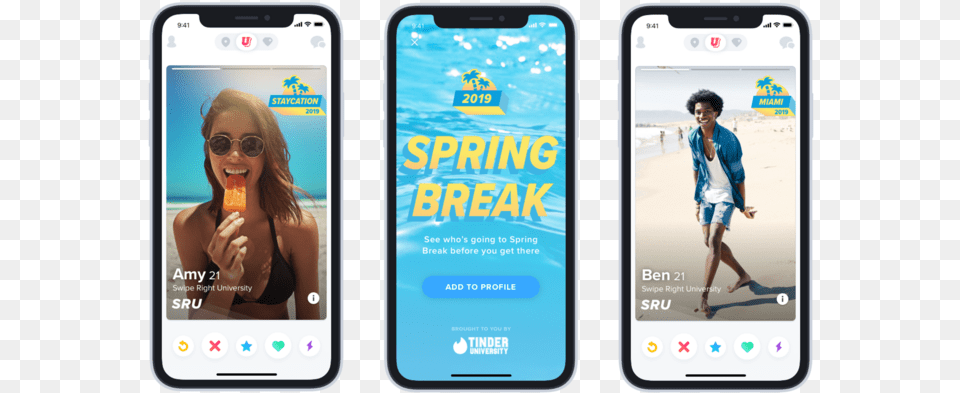 Tinder Goes Into Spring Break Mode For College Students Tinder Spring Break, Mobile Phone, Electronics, Phone, Clothing Free Png Download