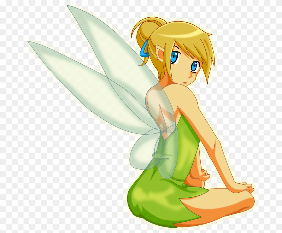 Tinker Bell Anime Transparent, Book, Comics, Publication, Angel Free Png