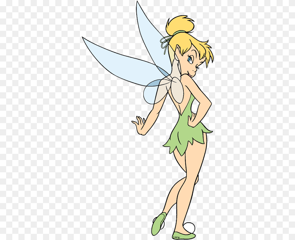 Tinker Bell From The Back, Book, Comics, Publication, Person Free Transparent Png