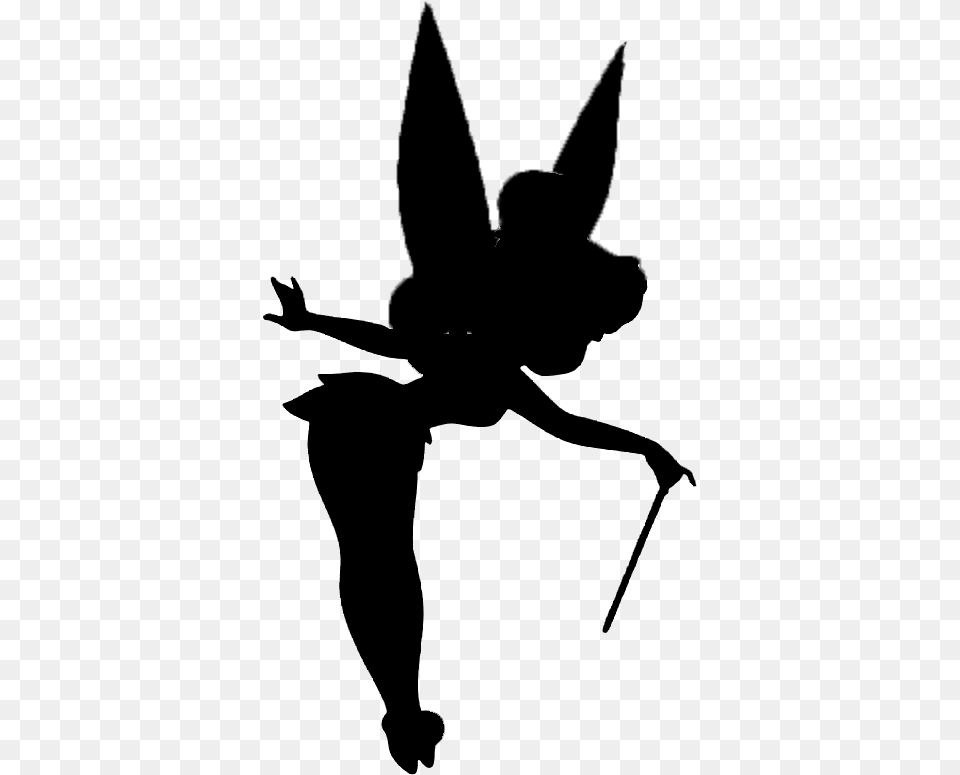 Tinker Bell Peter Pan Peter And Wendy Vector Graphics Tinkerbell Silhouette, Gray Free Transparent Png