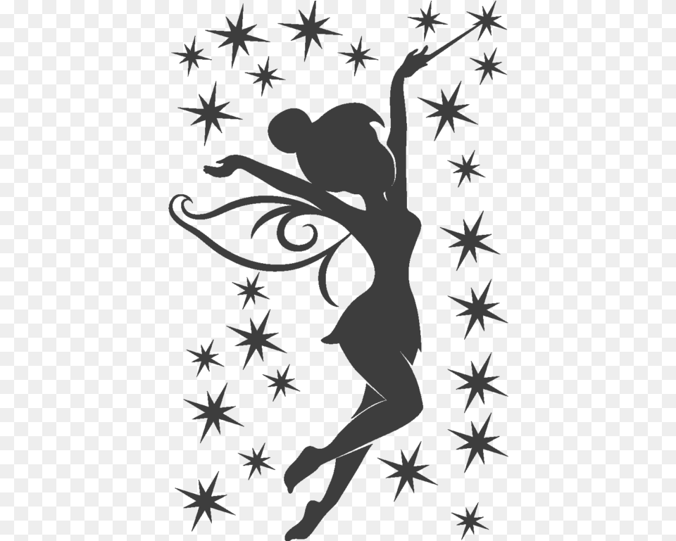 Tinker Bell Peter Pan Silhouette Clip Art Tinkerbell Silhouette, Dancing, Leisure Activities, Person, Stencil Png Image