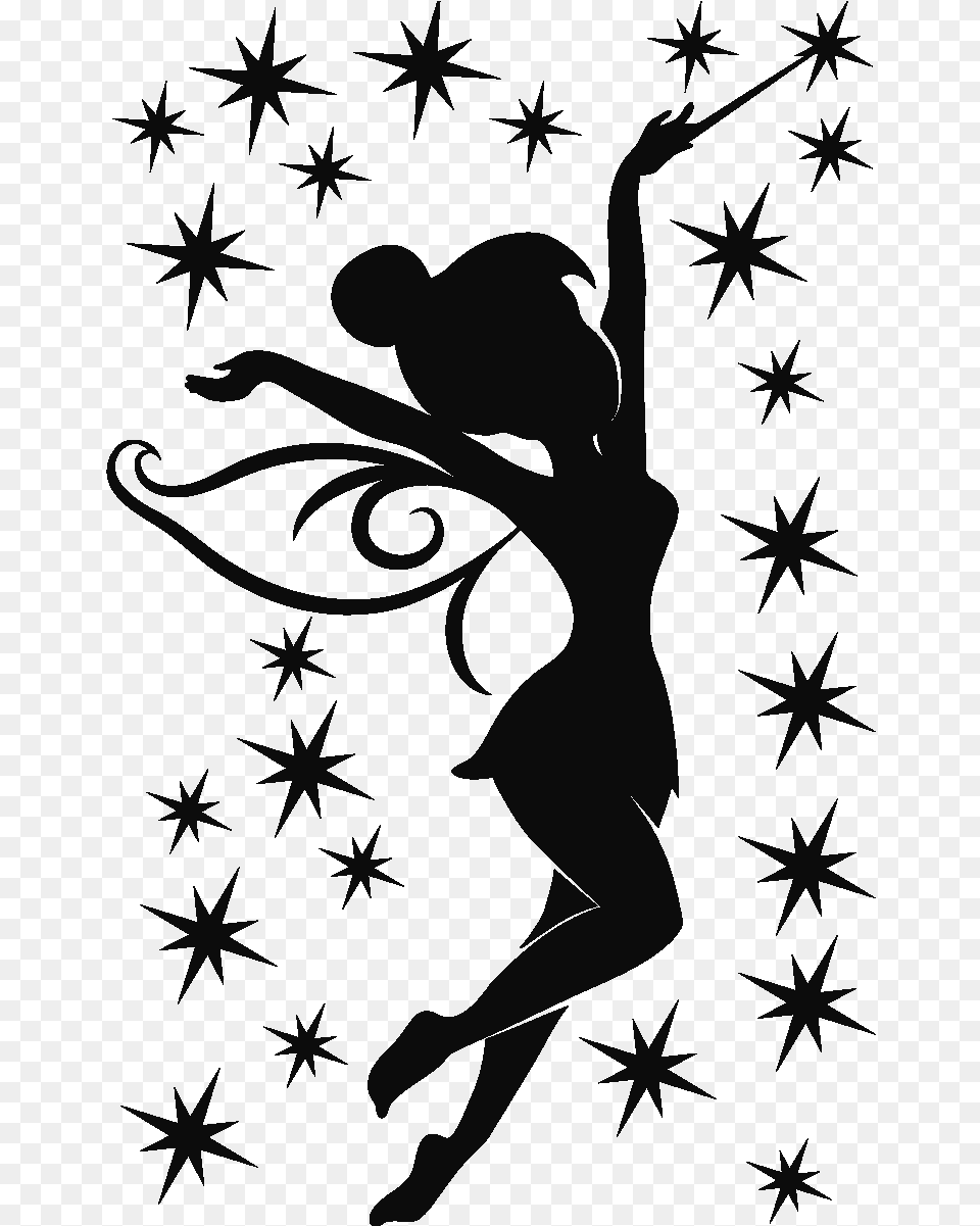 Tinkerbell Clipart Black And White, Flag, Dancing, Leisure Activities, Person Free Png Download