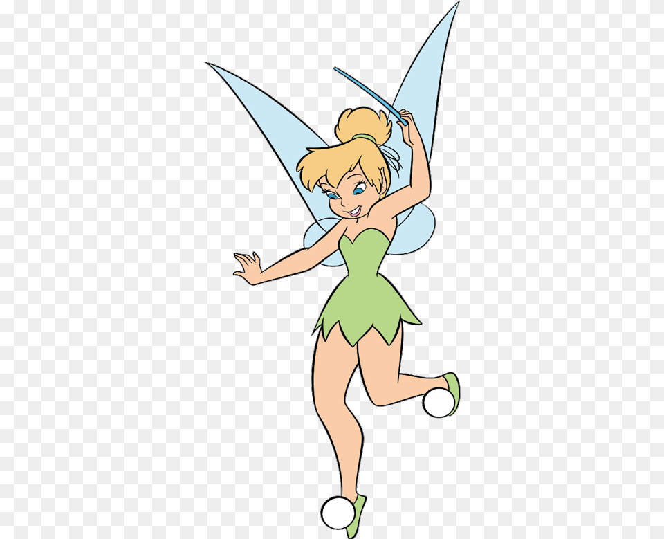 Tinkerbell Clipart With Wand, Baby, Person, Book, Comics Free Transparent Png