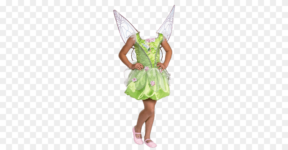 Tinkerbell Costume, Clothing, Dress, Person, Child Free Transparent Png