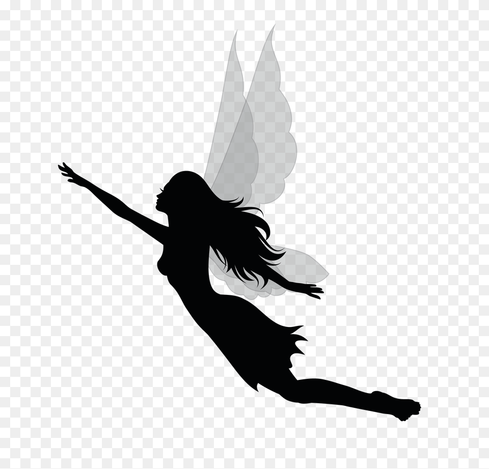 Tinkerbell Fairy Necklace Leap Of Faith, Silhouette, Adult, Female, Person Png