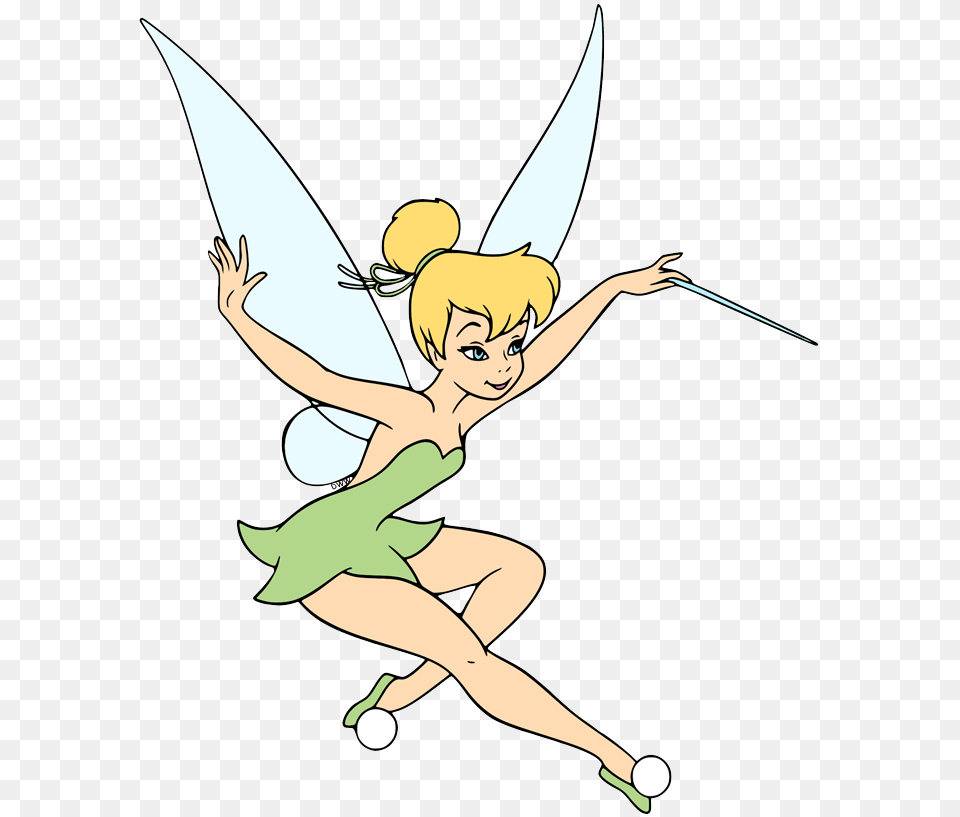 Tinkerbell Flying With Wand, Baby, Person, Cartoon, Face Png