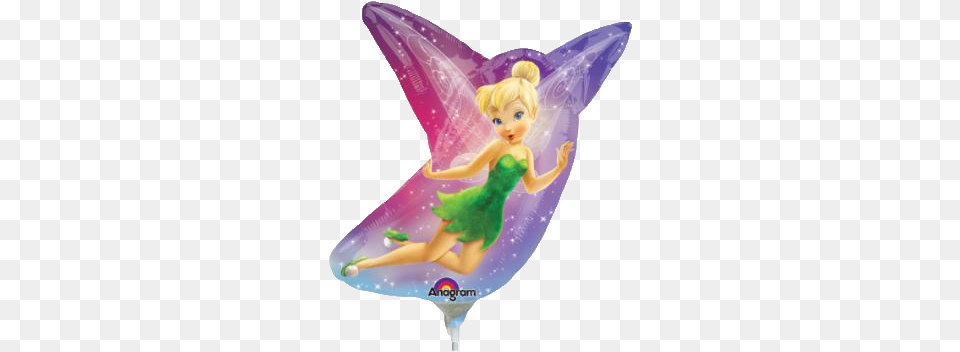 Tinkerbell Pixie Dust Mini Shape Balloon Airfill Only Tinker Bell Pixie Dust Mylar Balloons, Figurine, Adult, Bride, Female Png