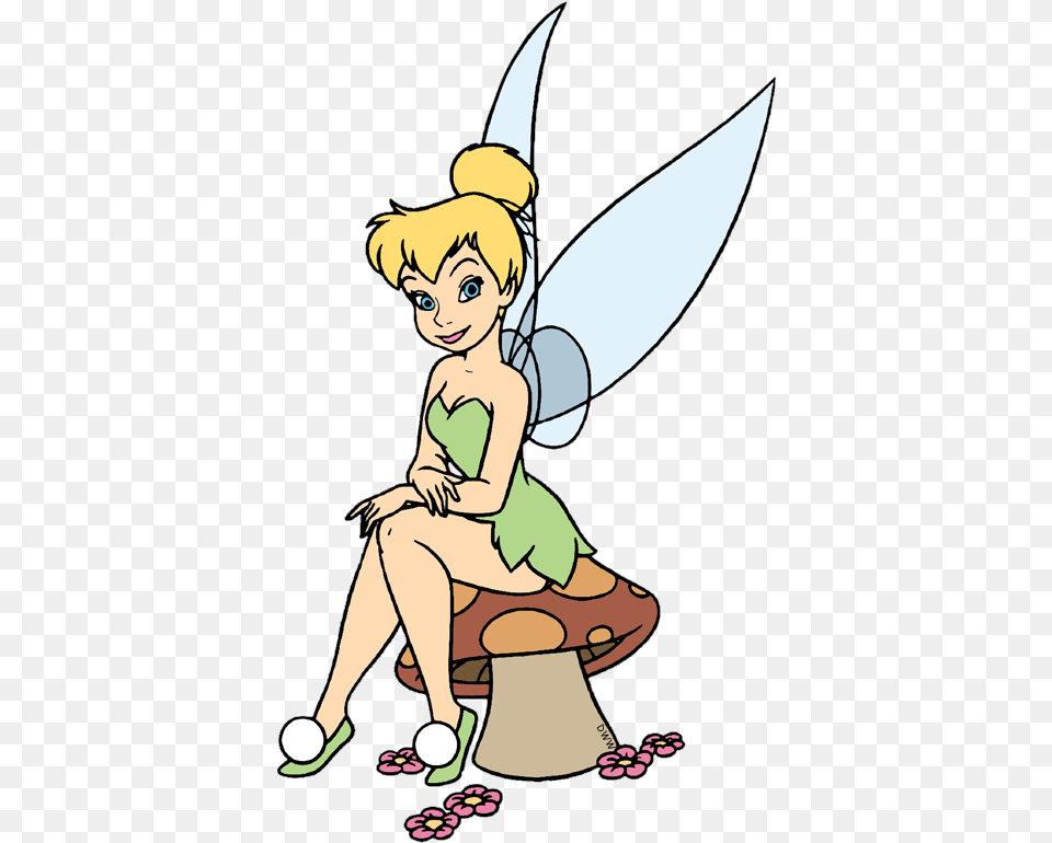 Tinkerbell Sitting On A Mushroom, Baby, Person, Indoors, Head Png Image