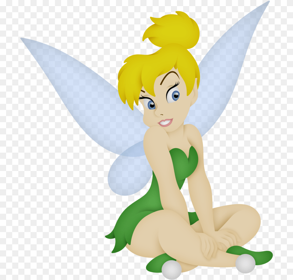 Tinkerbell Sitting Transparent Background Clipart Tinker Bell Clip Art, Baby, Person, Face, Head Png Image