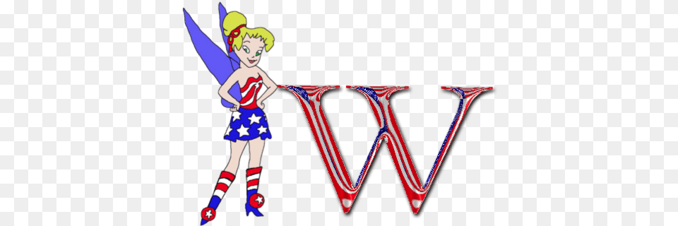 Tinkerbell Tinker Bell Usa American Flag Alphabet Times New Roman, Person, Face, Head Free Transparent Png