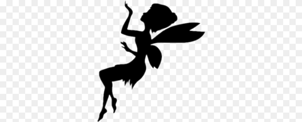Tinkle Fairy Fairies Wand Magic Black Girl Peter Wings, Silhouette, Dancing, Leisure Activities, Person Free Transparent Png