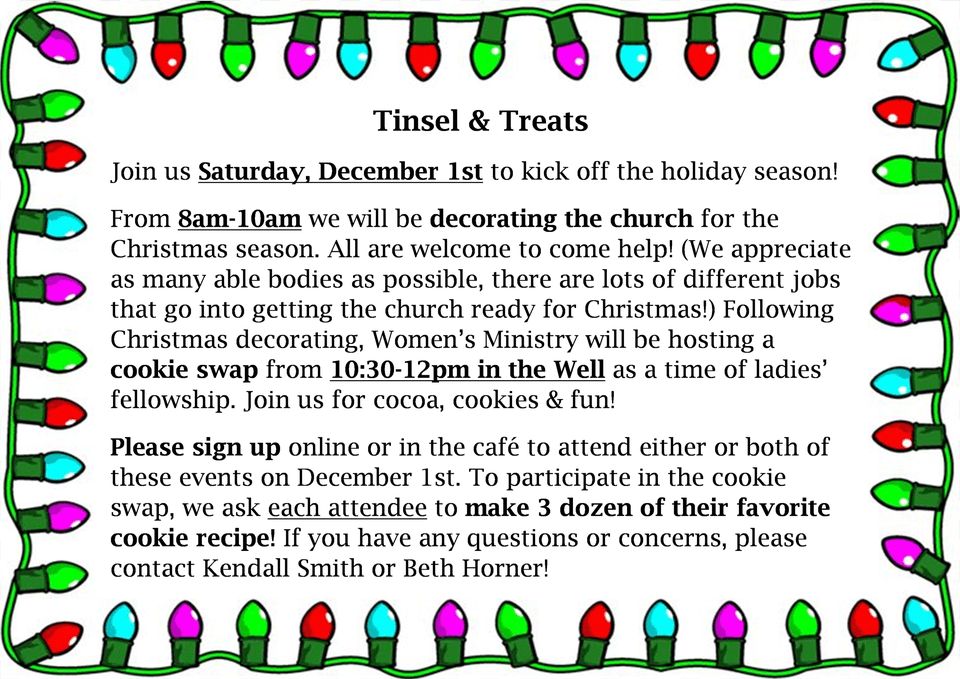 Tinsel And Treats, Text Free Png