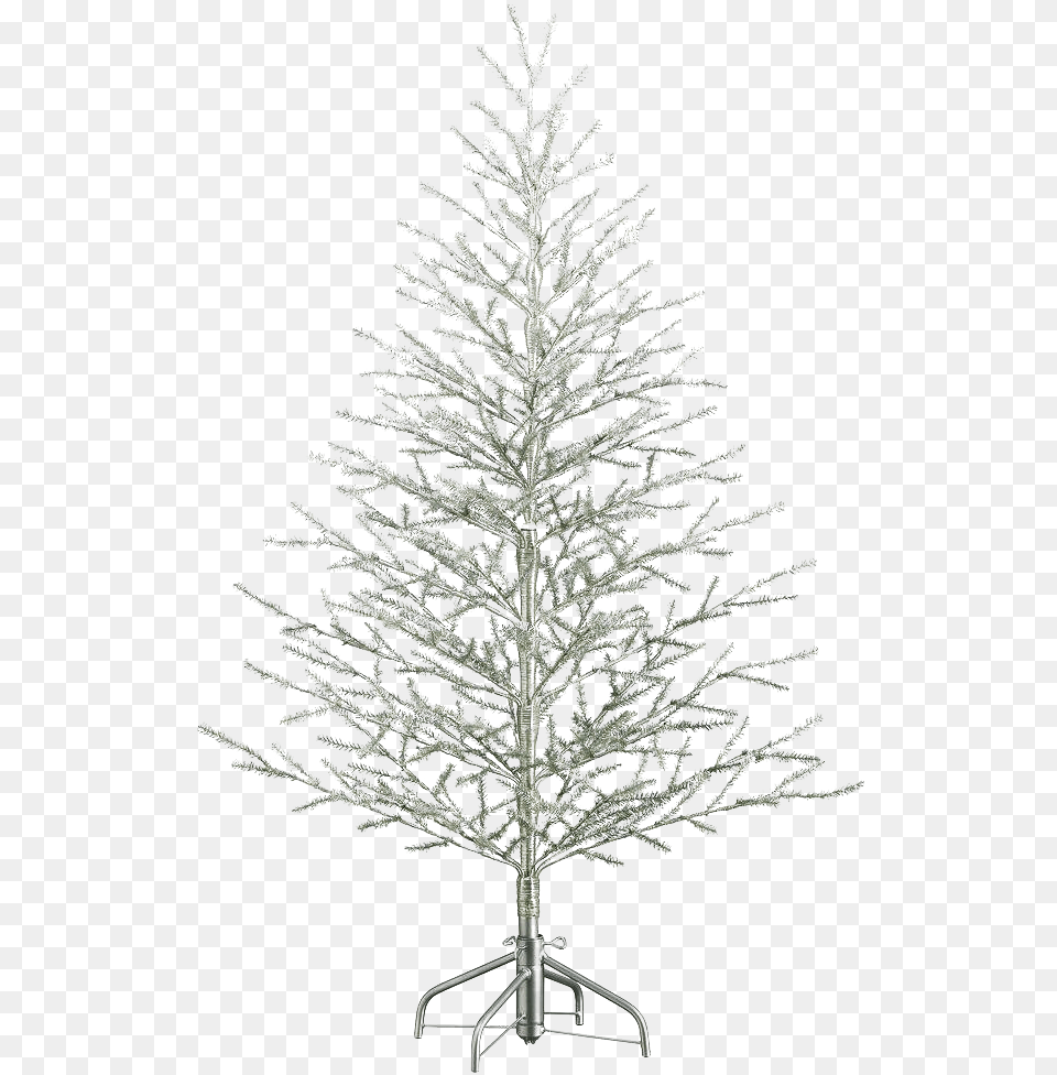 Tinsel Christmas Tree File 539hx40 D Tinsel Tree X368 On Metal Stand Antique Silver, Plant, Christmas Decorations, Festival, Christmas Tree Free Transparent Png