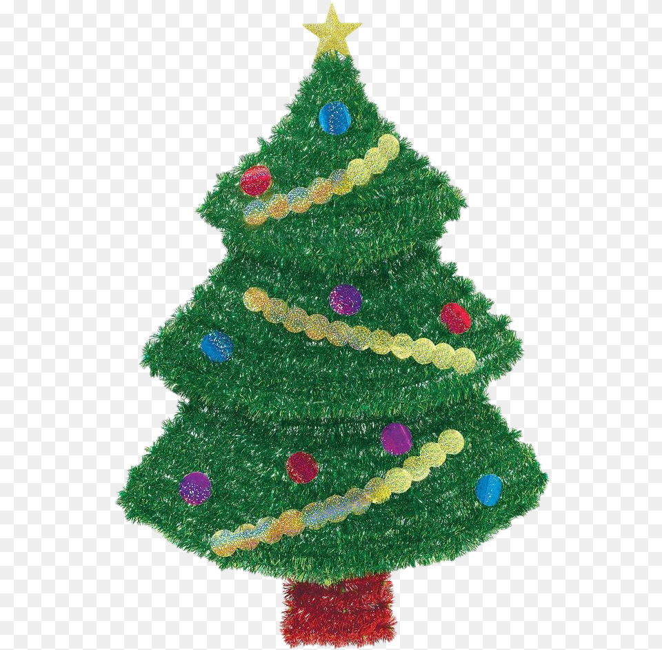 Tinsel Christmas Tree Pic Tinsel Decoration, Christmas Decorations, Festival, Christmas Tree, Plant Png